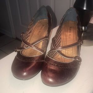 Brown short heels